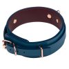 Custom made to your size Blue Bordo leather human collar BB