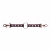 Handmade bordo leather long connector with o ring and rose gold hardware