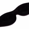 Handmade bordo leather blindfold lining view 1