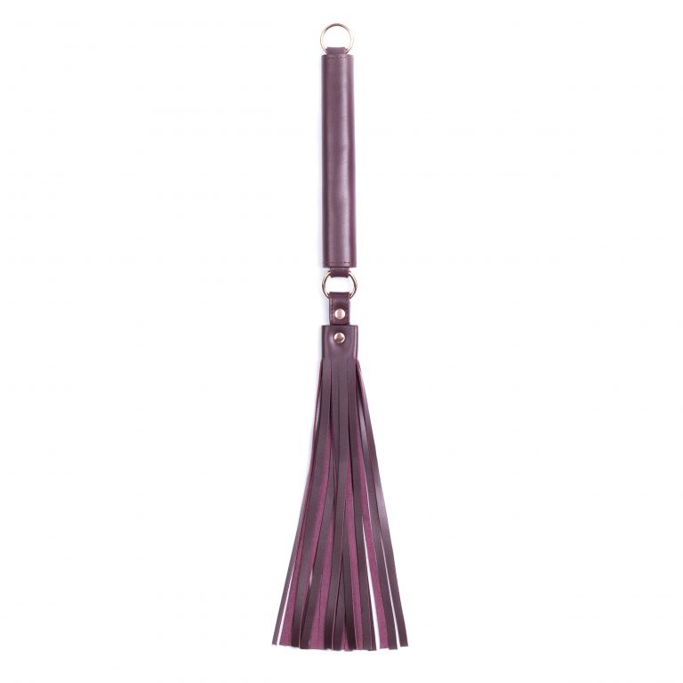 handmade bordo leather spanking flogger for impact play 7